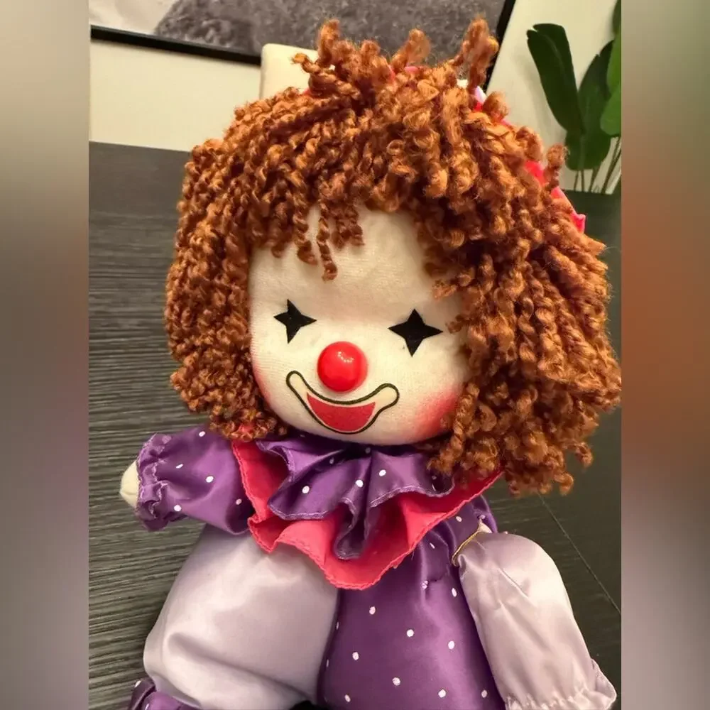 Faratak Vintage Clown 1980s Wind-Up with Rotating Head Music Plays Working